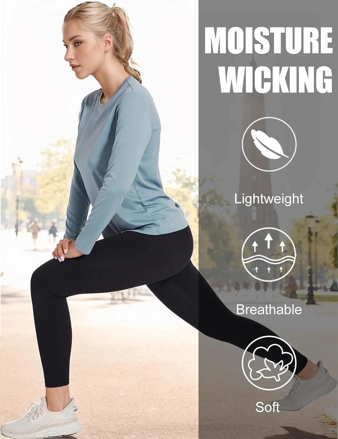 5 Pack Women Long Sleeve Shirts Running UV Rash Guard Casual Tops Sun Protection Workout Hiking T Shirts for Women