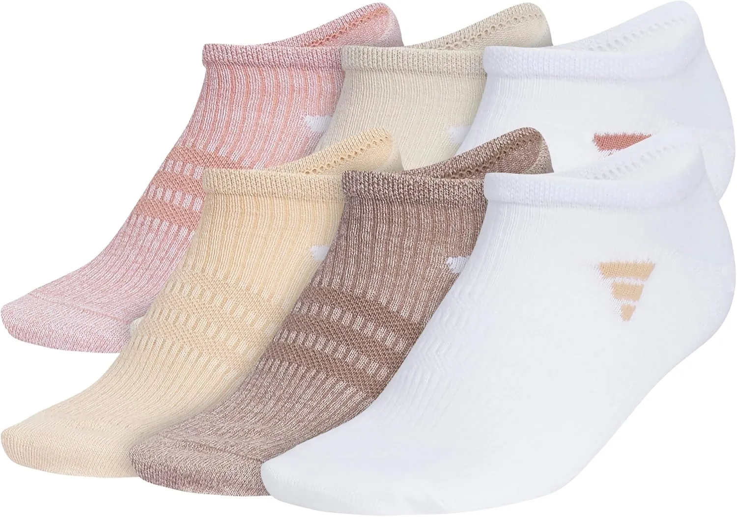 adidas Women's Superlite 3.0 No Show Athletic Socks Low-Profile Fit with Targeted Padding and Arch Compression (6 Pairs)