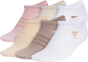 adidas Women's Superlite 3.0 No Show Athletic Socks Low-Profile Fit with Targeted Padding and Arch Compression (6 Pairs)