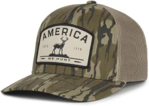 America We Hunt Patch Snapback Hat, Adjustable Mesh Baseball Cap, Embroidered Trucker Hat, Unisex, One Size