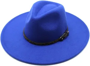 and Winter Woolen Jazz Top Hat Men and Women's Peach Top Chain Top Hat 9.5cm Large Brim Felt Hat Fengyan Cowboy Hats (Color : Rose Red, Size : 56-58cm)