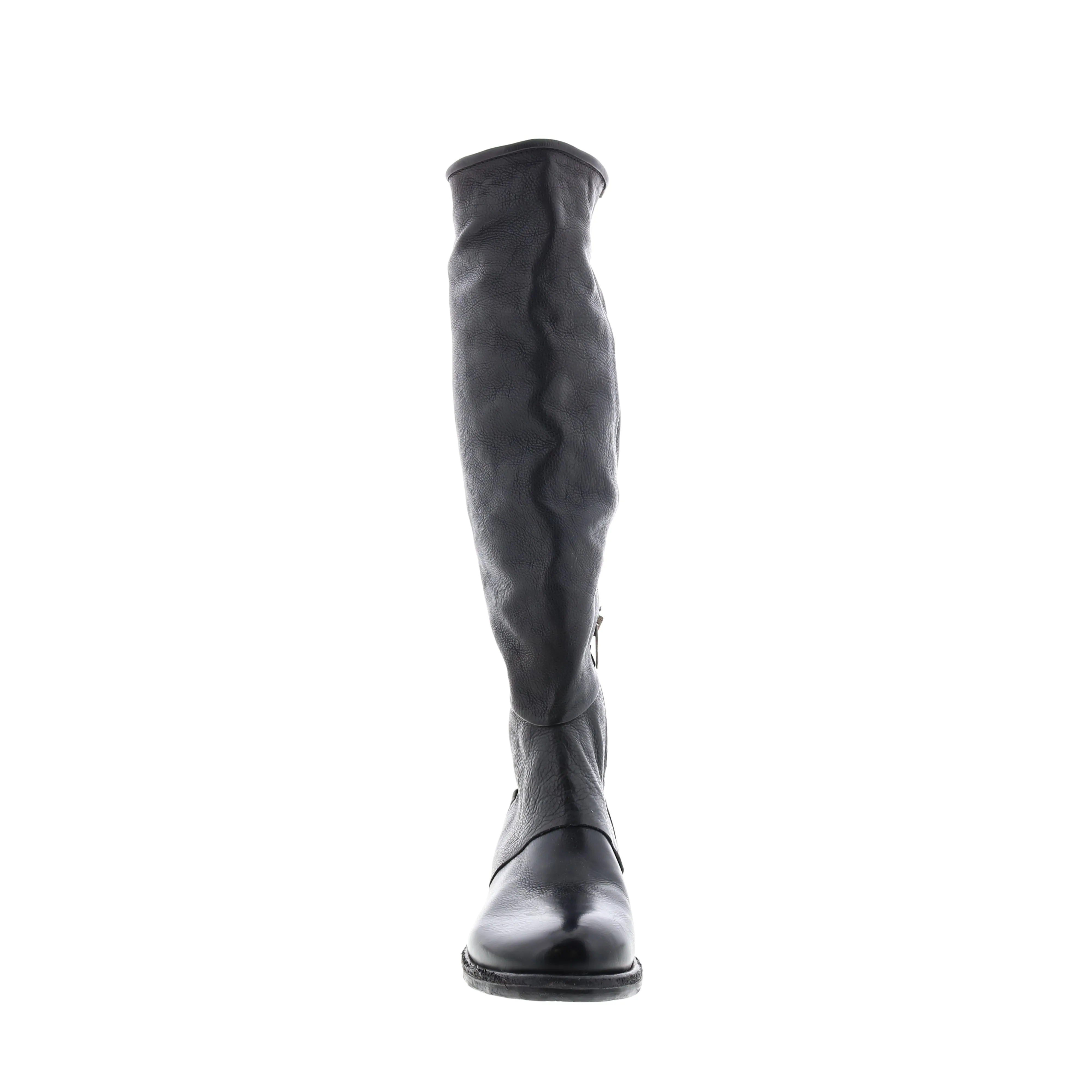 A.S.98 Teagan 516317-101 Womens Black Leather Zipper Knee High Boots