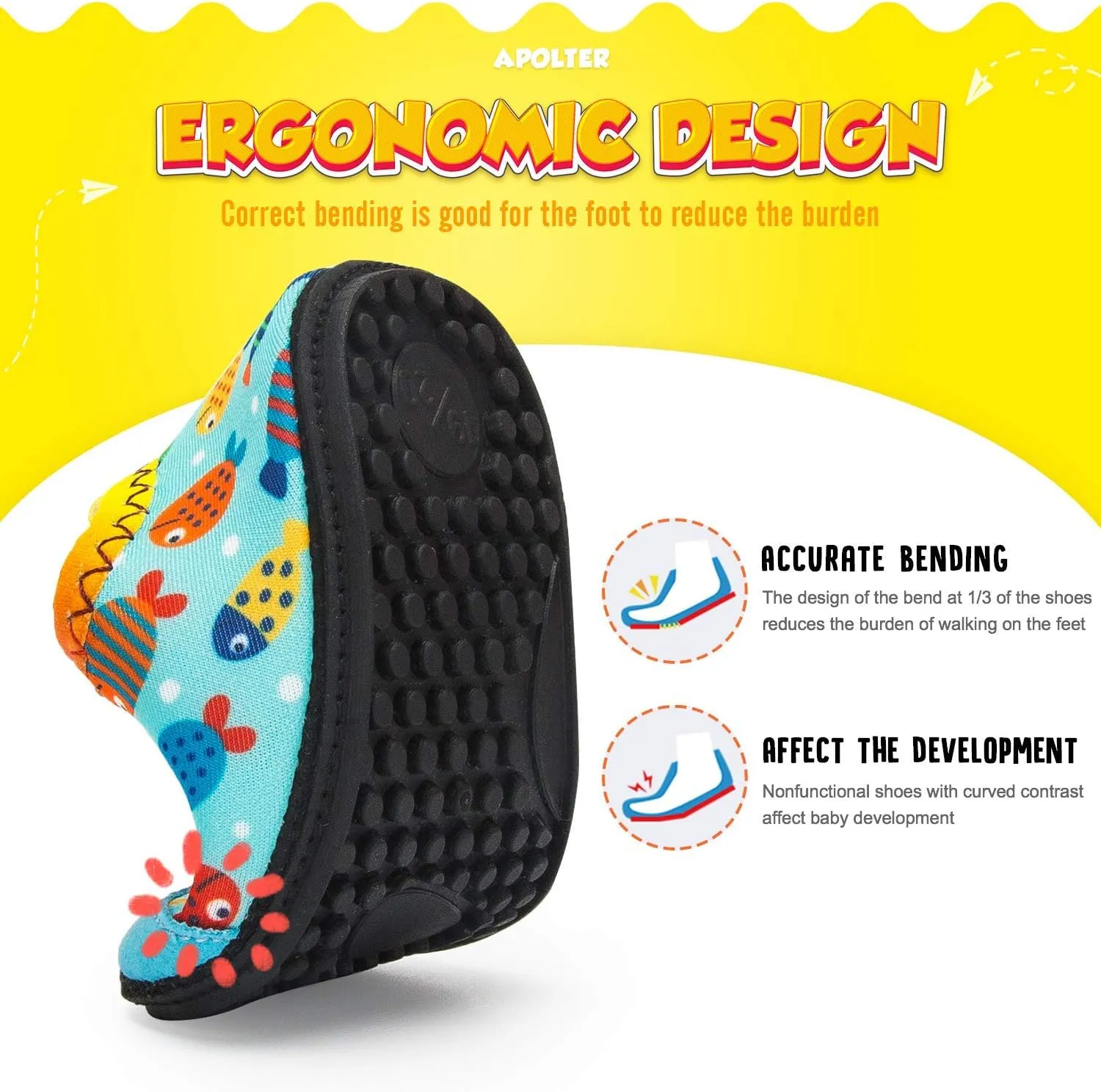 Baby Boys and Girls Swim Water Shoes Barefoot Aqua Socks Non-Slip for Beach Pool Toddler Kids