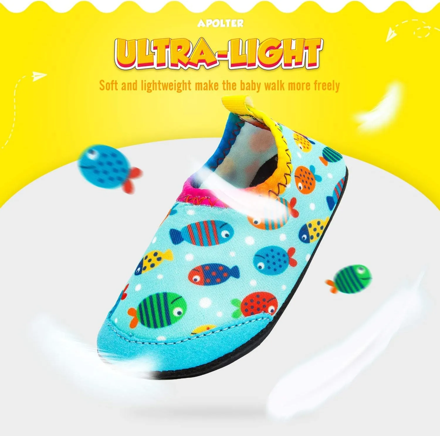 Baby Boys and Girls Swim Water Shoes Barefoot Aqua Socks Non-Slip for Beach Pool Toddler Kids