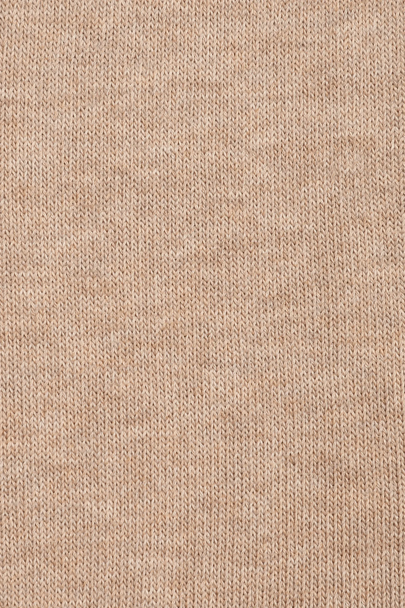 Beige Flat Knit Sock