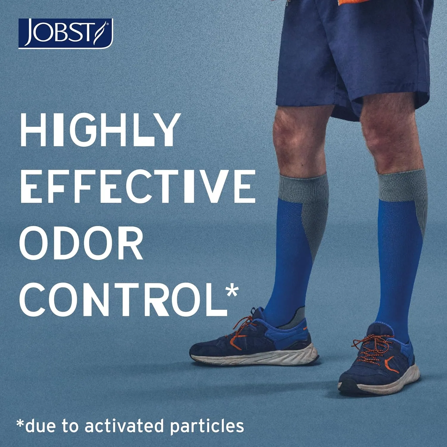 BSN Medical 7529000 JOBST Sock, Knee High, 20-30 mmHg, Closed Toe, Small, White/Grey