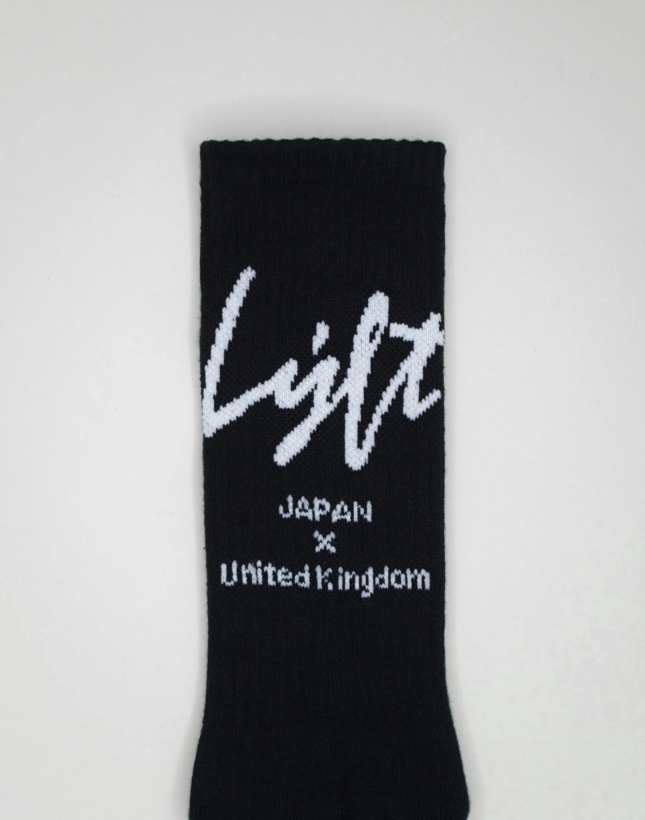 Calf Script Logo Socks - Black