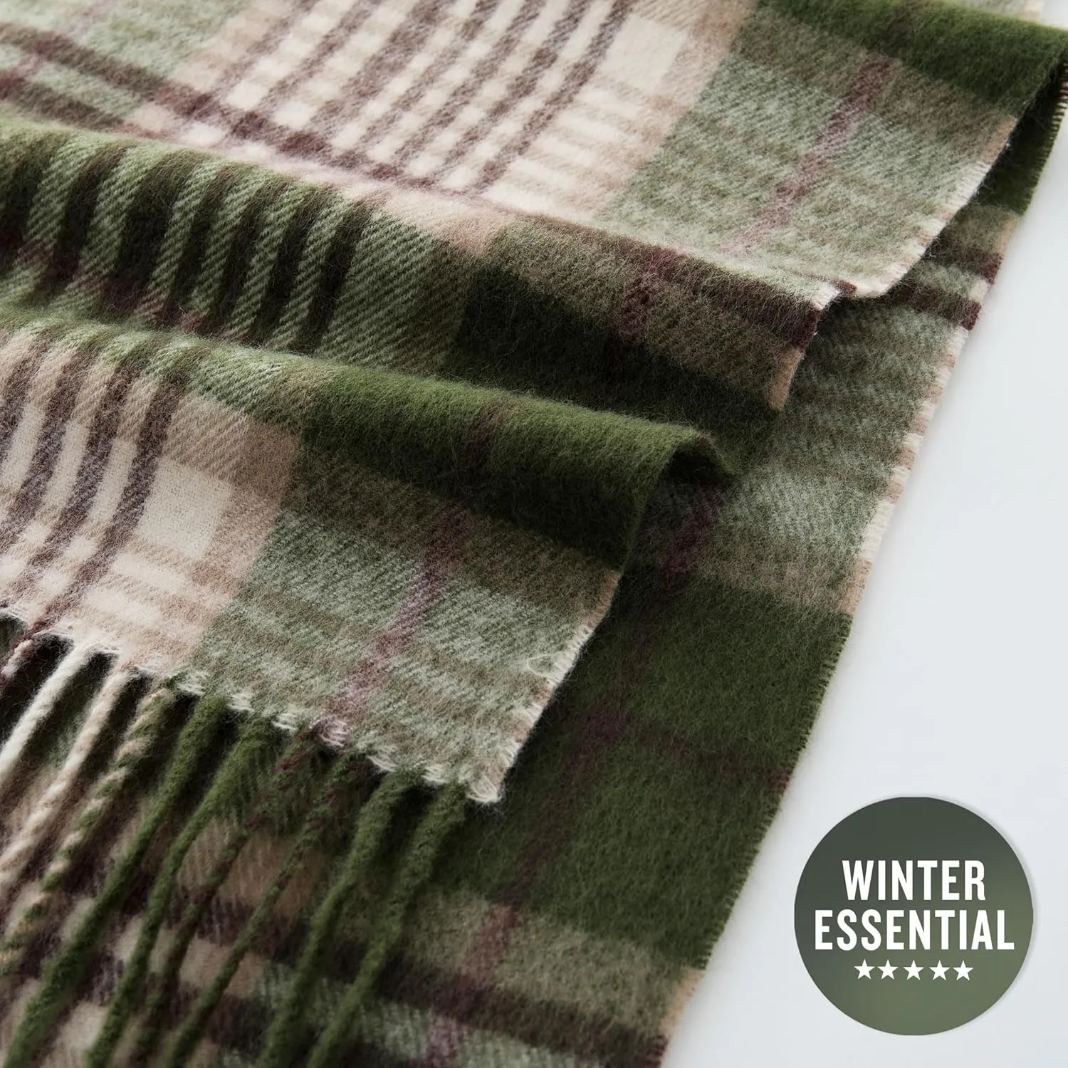 CALVIN & OLIVIA Ultra-Soft Winter Cashmere Feel Scarf Warm Long Unisex Winter Scarves Perfect Holiday Gift for Women Men
