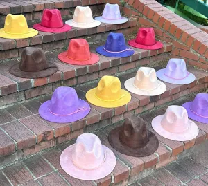Classic Suede Fedora Black
