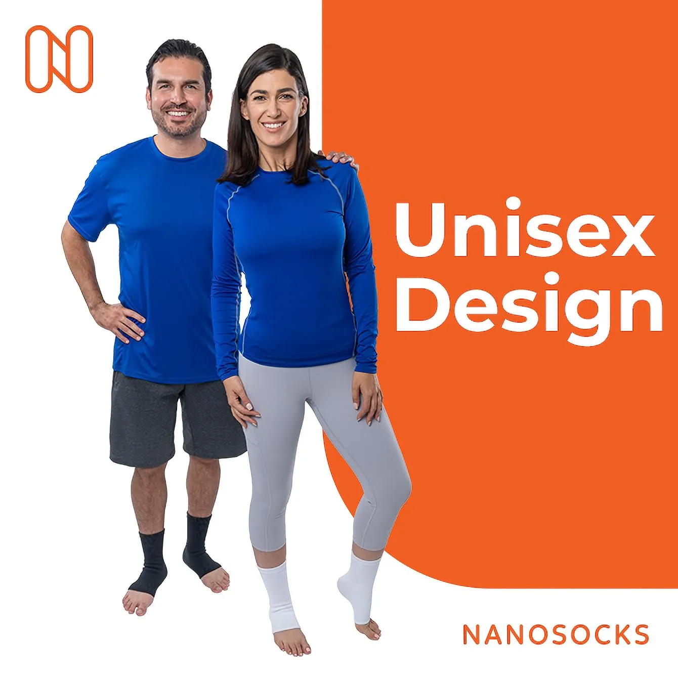 Compression Socks for Women & Men (1 Pair) - BEST Ankle Brace Support Sleeve for Neuropathy, Plantar Fasciitis, Diabetic Foot Nerve Pain Relief - Toeless (Large, Black)