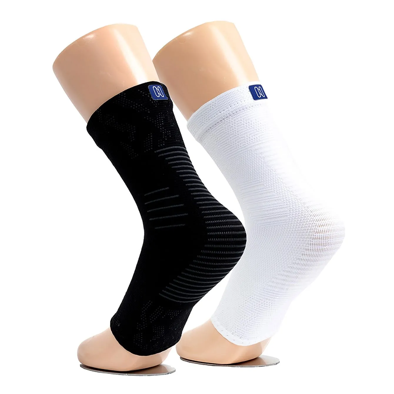 Compression Socks for Women & Men (1 Pair) - BEST Ankle Brace Support Sleeve for Neuropathy, Plantar Fasciitis, Diabetic Foot Nerve Pain Relief - Toeless (Large, Black)