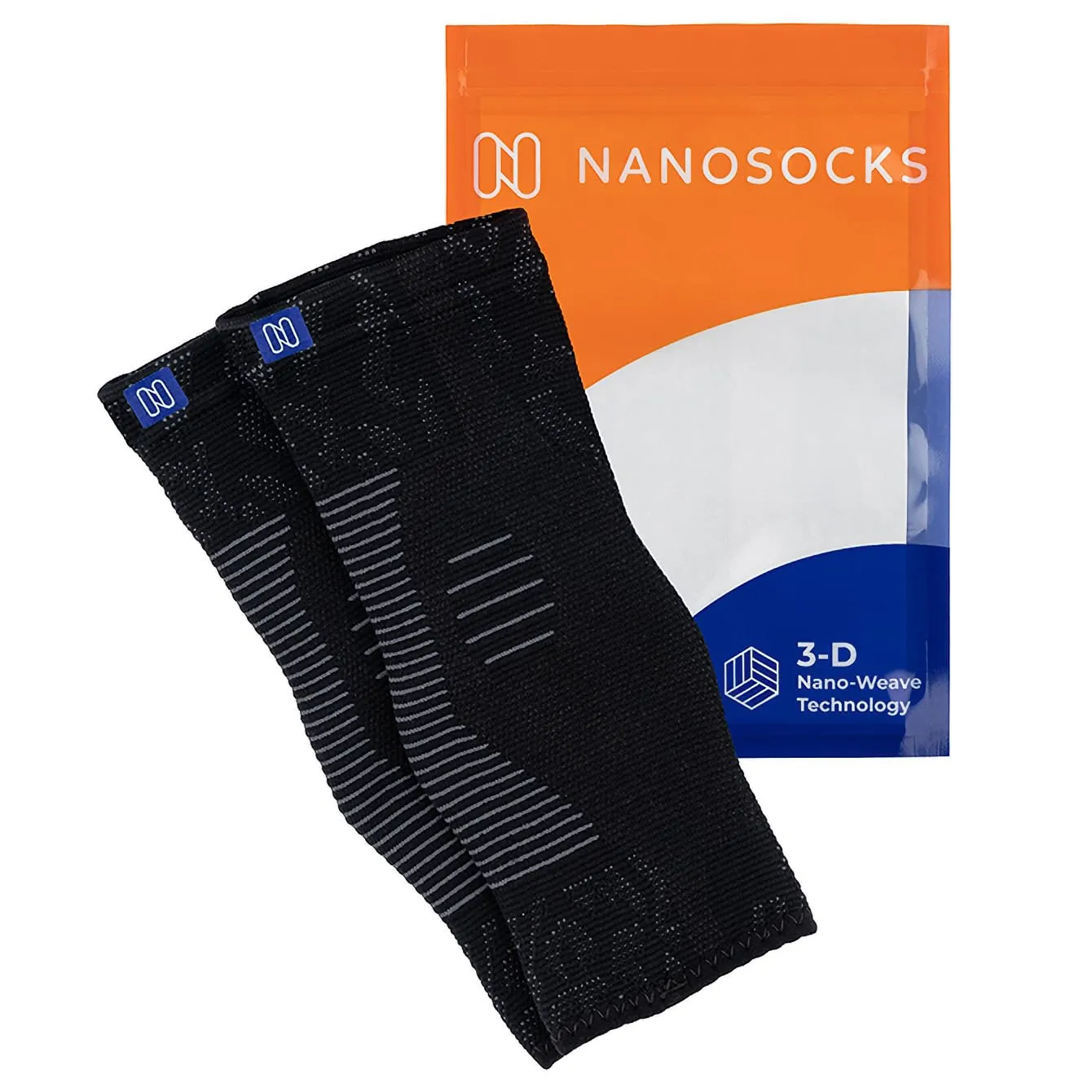 Compression Socks for Women & Men (1 Pair) - BEST Ankle Brace Support Sleeve for Neuropathy, Plantar Fasciitis, Diabetic Foot Nerve Pain Relief - Toeless (Large, Black)
