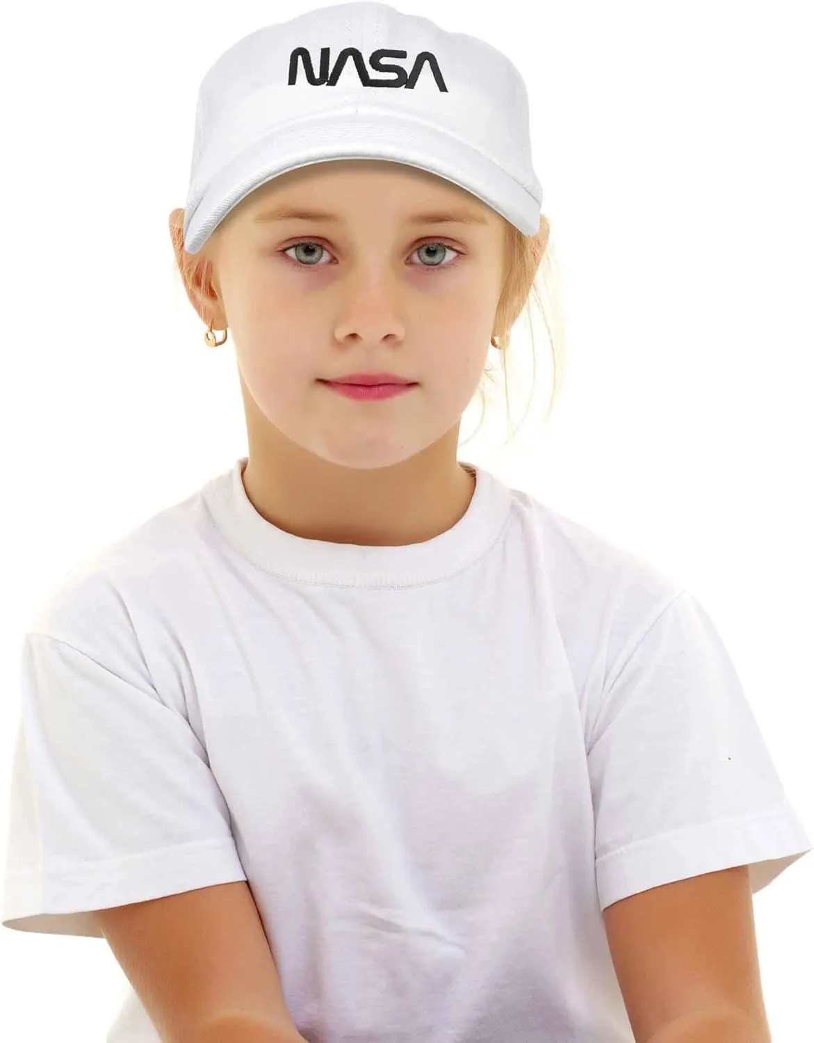 DALIX NASA Meatball Insignia Worm Logo Kids Hat Baseball Cap Girls Boys