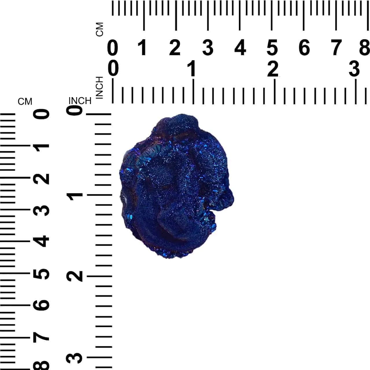 Drusy Deep Blue Rosette 45mm - 1 piece
