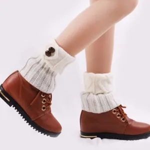 Fashion Button Warm Foot Sock