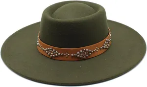 Fedora Hats for Women 9.5Cm Wide Brim Khaki Black Felted Dress Hat Panama Church Men Jazz Hat Sombreros