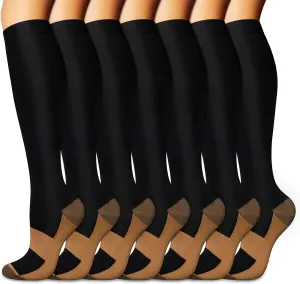 FuelMeFoot Compression Socks For Women Men - Graduated Support Knee High Socks For Nurses, Travel, Athletic