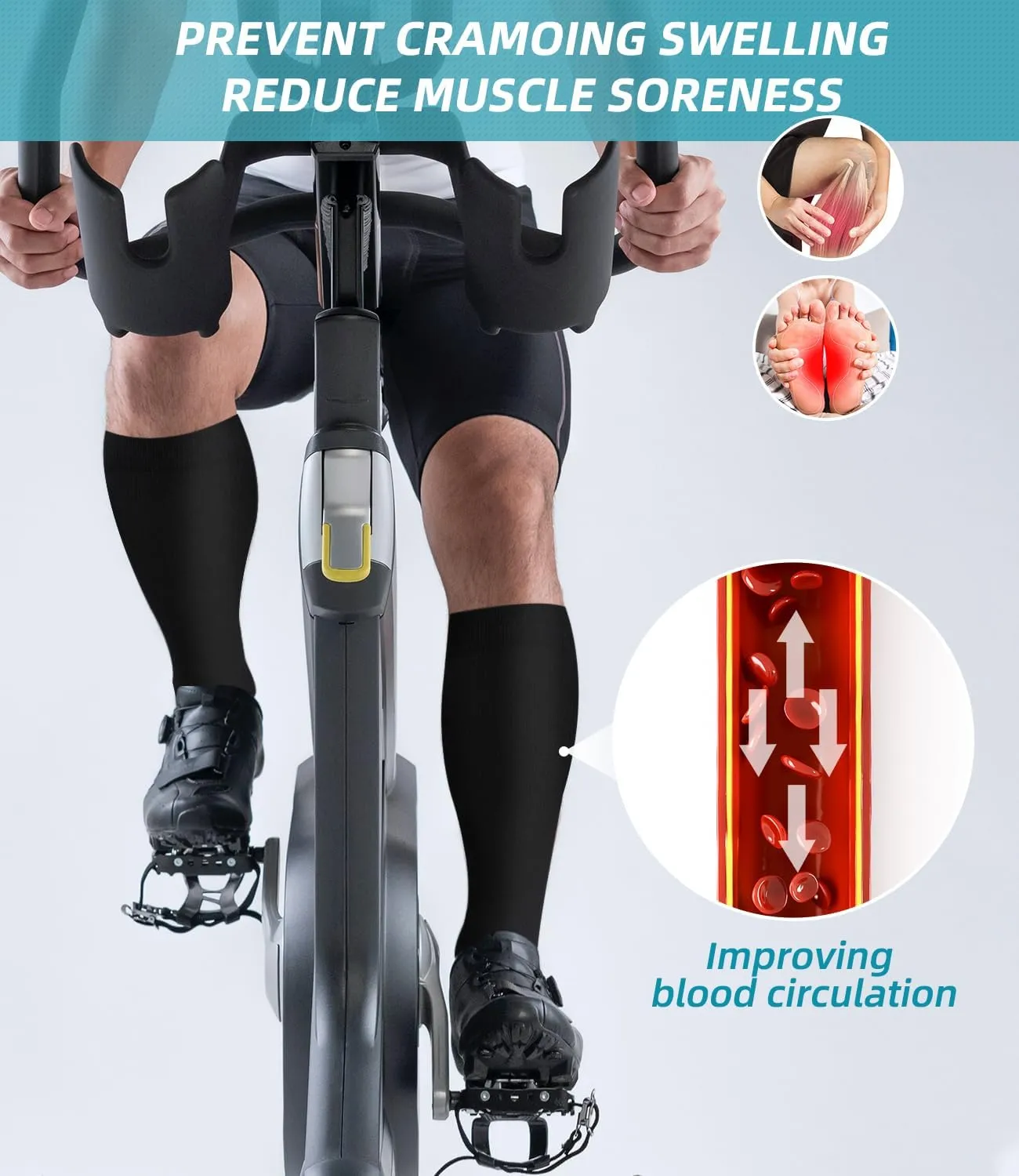 FuelMeFoot Compression Socks For Women Men - Graduated Support Knee High Socks For Nurses, Travel, Athletic