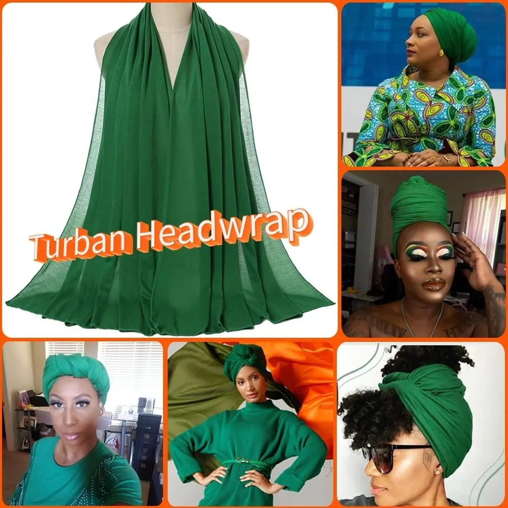 Head Wraps for Black Women Stretch Headwraps Large Hair Wraps Hijab Scarves for Muslim Head Scarf Turban Headbands