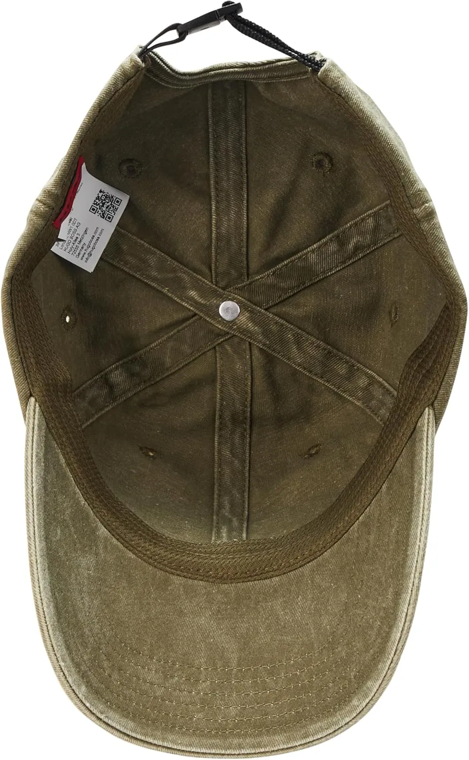 HUGO Men's Washed Out Small Logo Cotton Baseball Hat