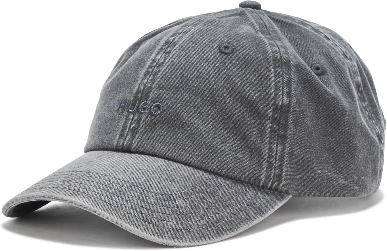 HUGO Men's Washed Out Small Logo Cotton Baseball Hat