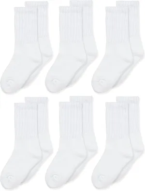 Jefferies Socks Seamless Toe Athletic Crew Socks 6-pack