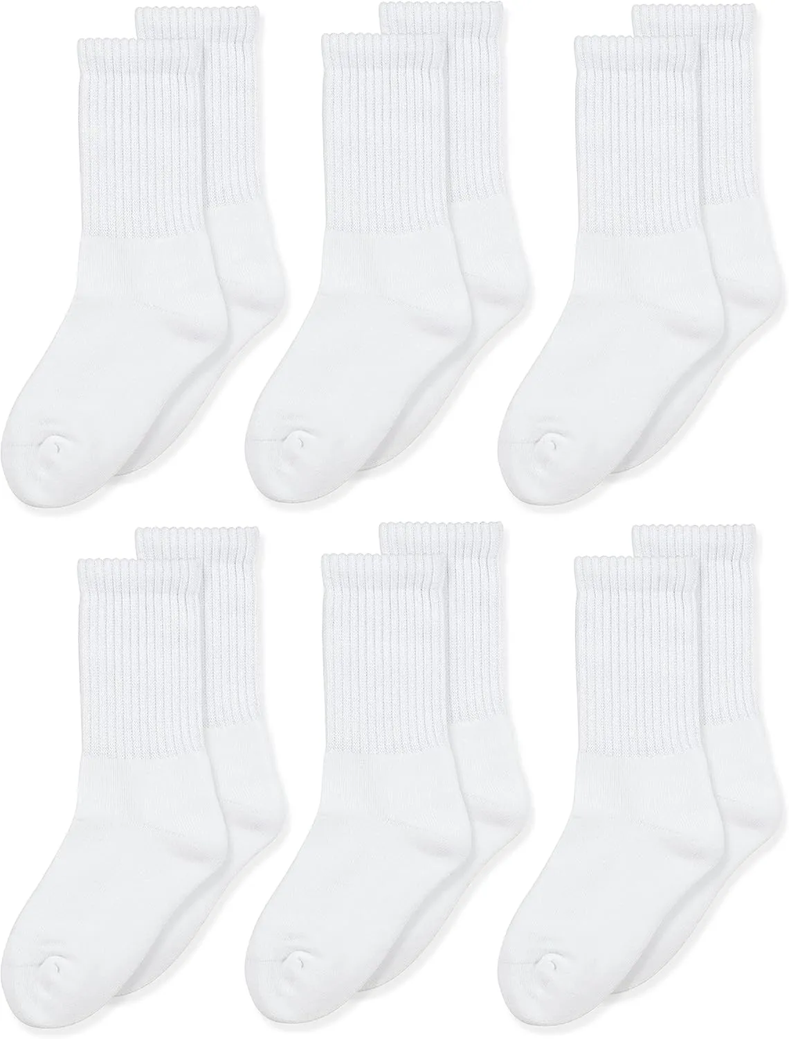 Jefferies Socks Seamless Toe Athletic Crew Socks 6-pack