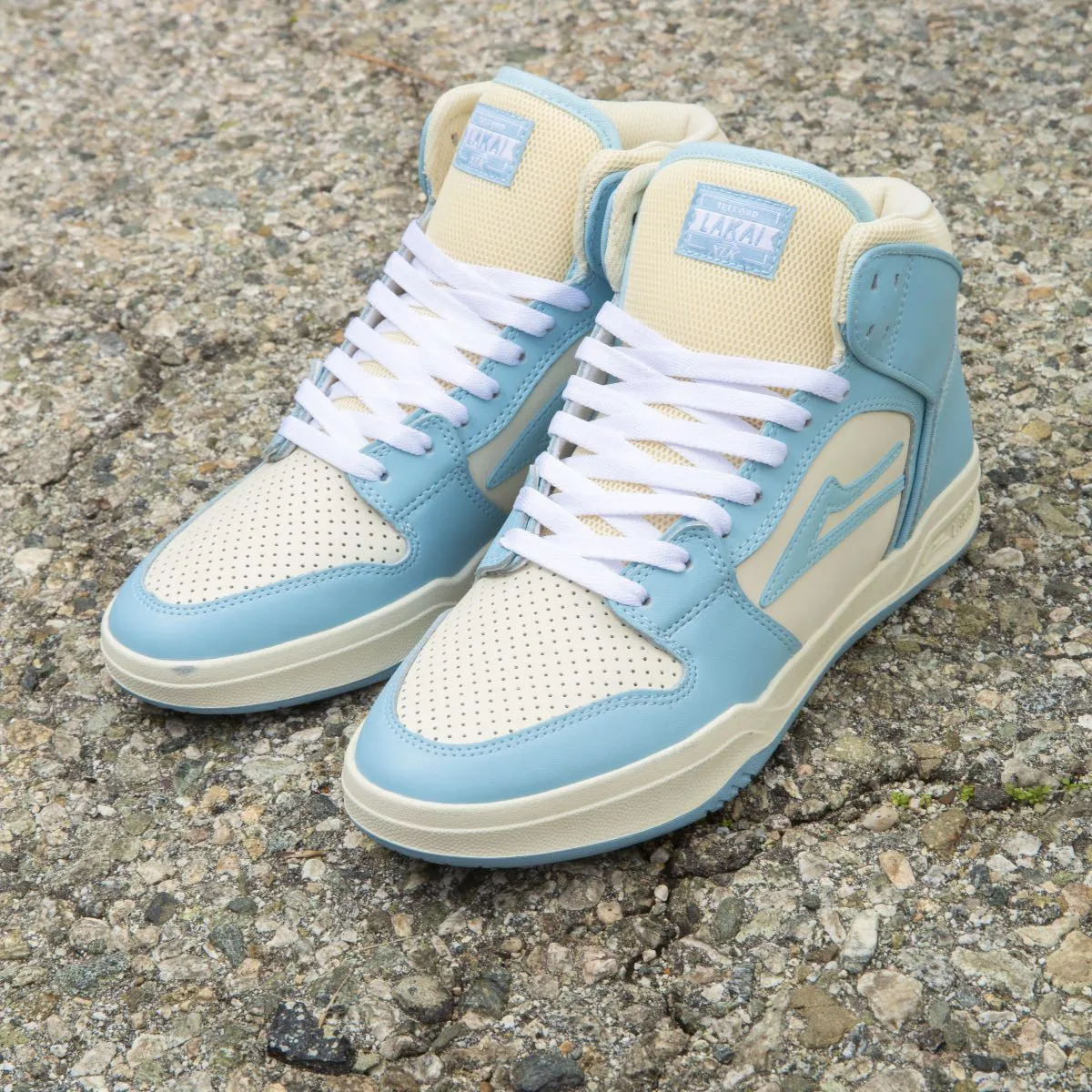 LAKAI TELFORD LIGHT BLUE/CREAM LEATHER