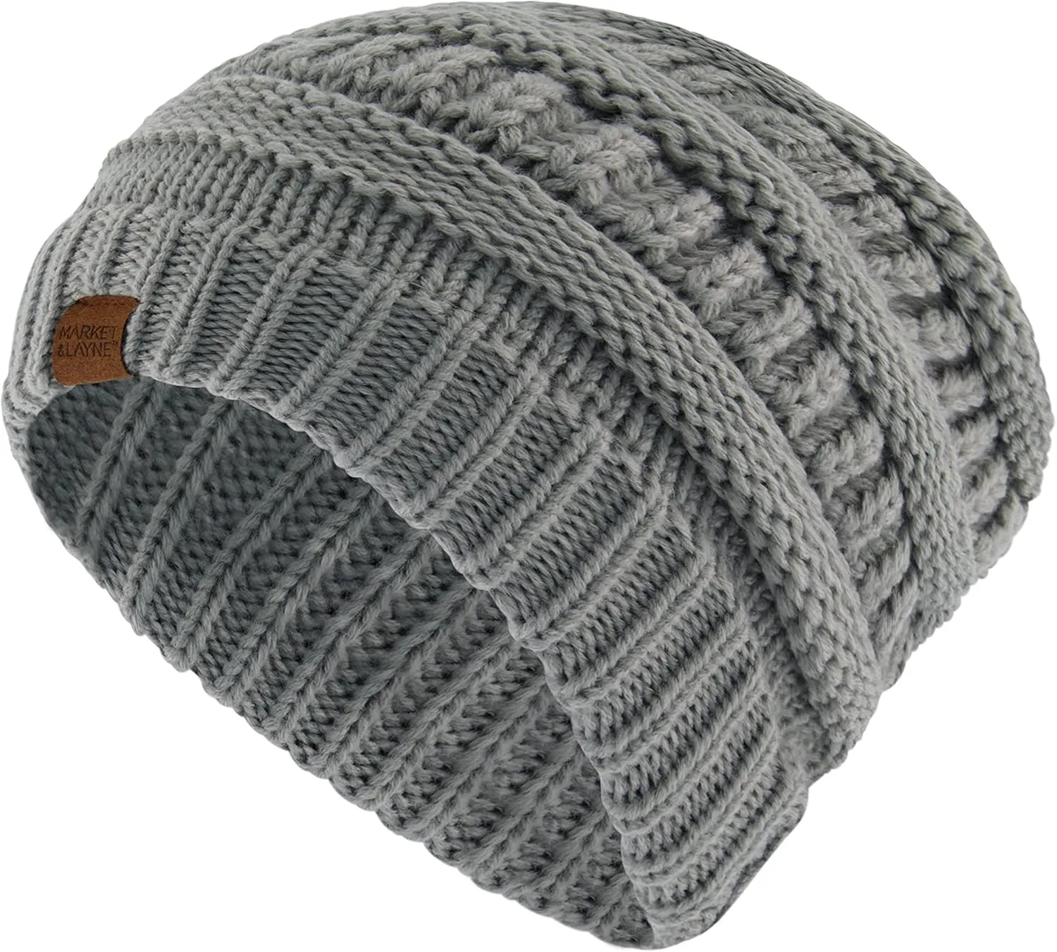 Market & Layne Beanies Women Warm Winter Beanie for Women Thick Chunky Knit Beanie Hats for Women Winter Hats for Women