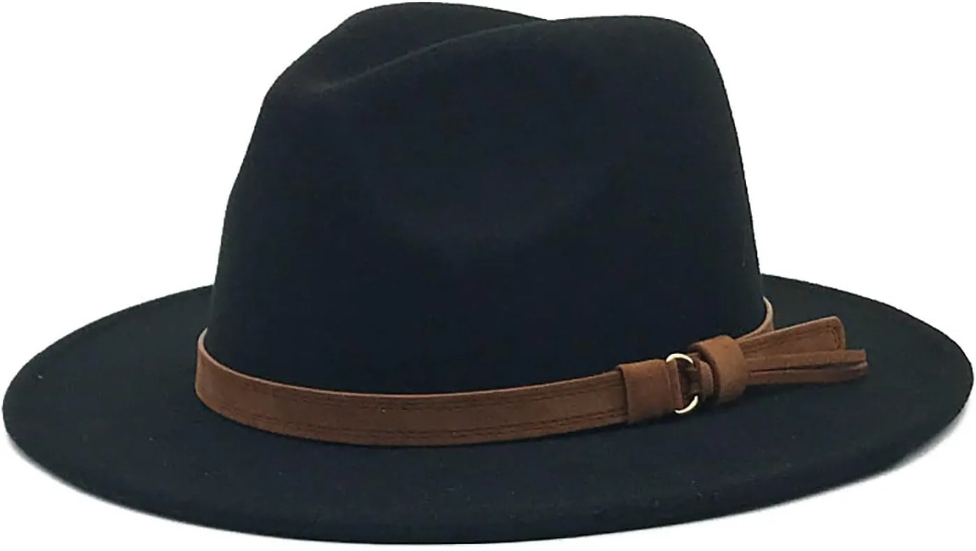 Men & Women Classic Wide Brim Floppy Panama Hat Fedora Hat Rancher Jazz Hat Vintage Church