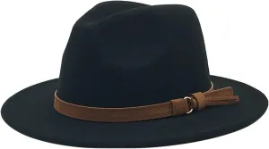 Men & Women Classic Wide Brim Floppy Panama Hat Fedora Hat Rancher Jazz Hat Vintage Church