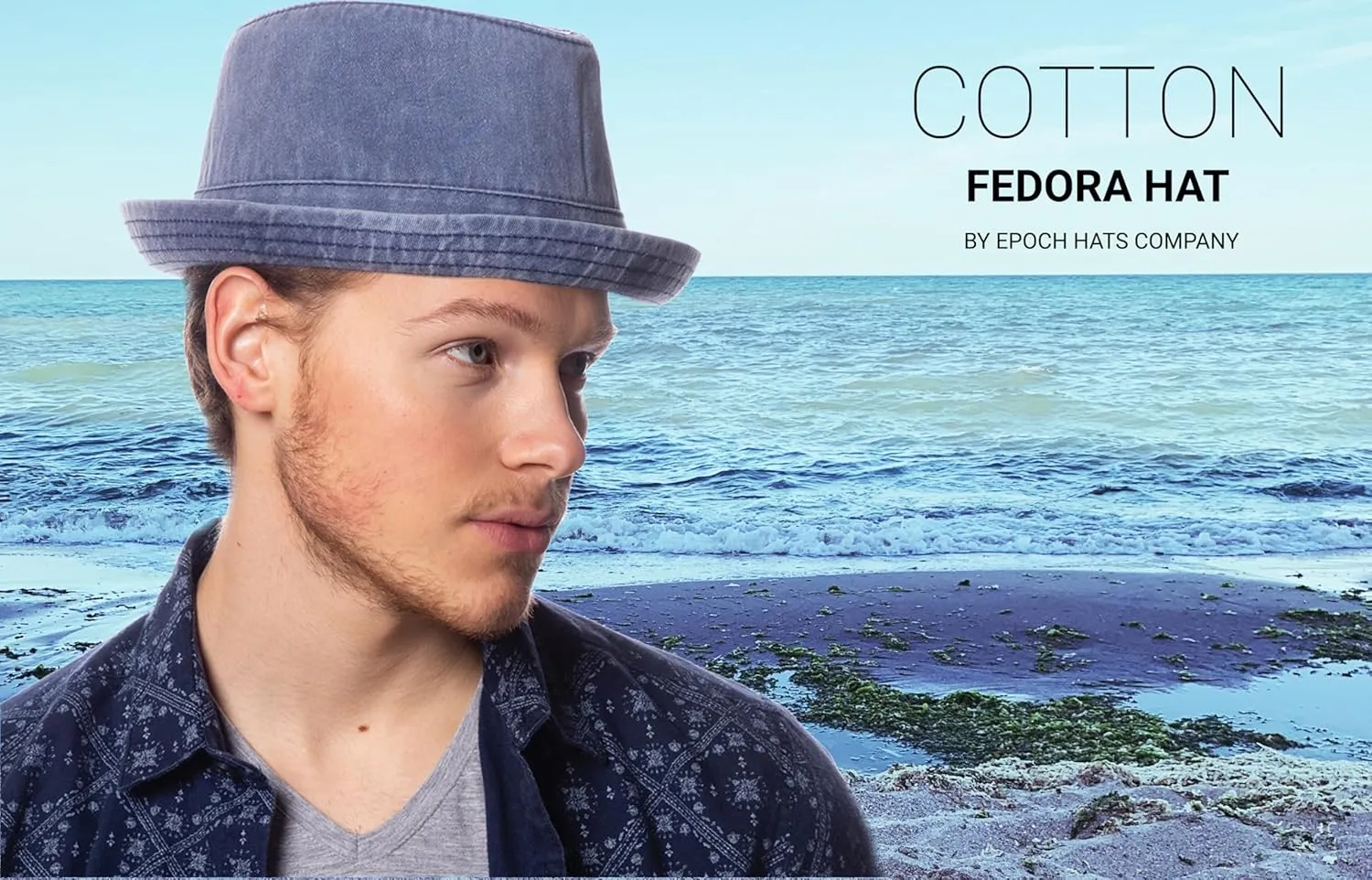 Men's Casual Vintage Style Washed Cotton Fedora Hat