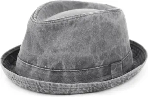 Men's Casual Vintage Style Washed Cotton Fedora Hat