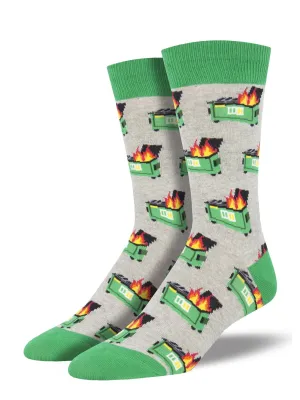 Men's Dumpster Fire Crew (Gray Heather)