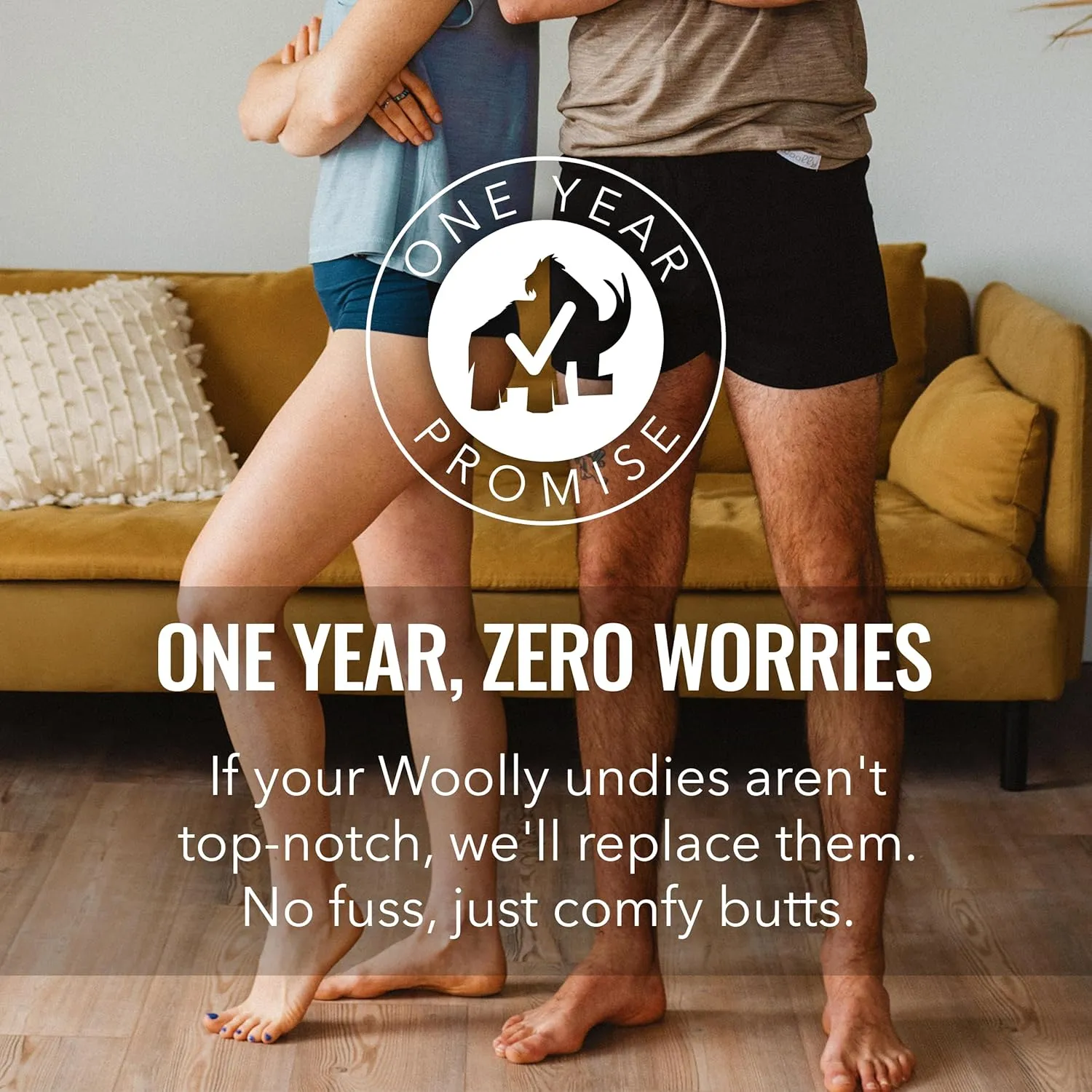 Men's Merino Boxer Brief By Woolly | RWS Certified | Soft, Stink Free, Seattle Designed