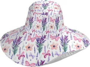 MNSRUU Wide Brim Hats Women Butterfly Sun Hat Packable Sun Visors Summer Beach Hat for UV Protection