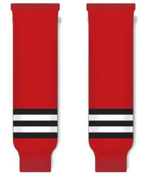 Modelline Mississauga Ice Dogs Away Red Knit Ice Hockey Socks
