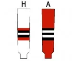 Modelline Mississauga Ice Dogs Away Red Knit Ice Hockey Socks