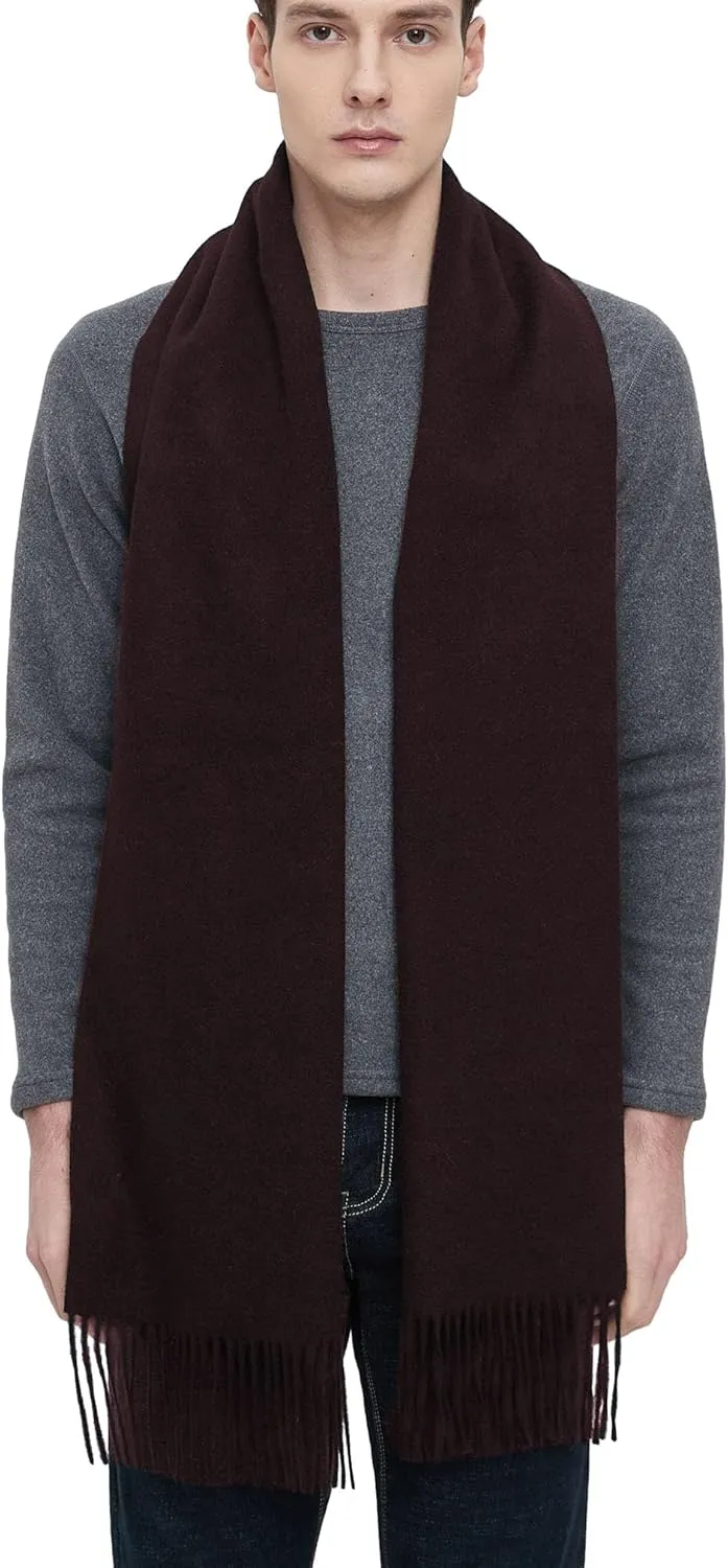 Novawo Mens Wool Scarf Warm and Soft Long Scarves Winter Stylish Scarves