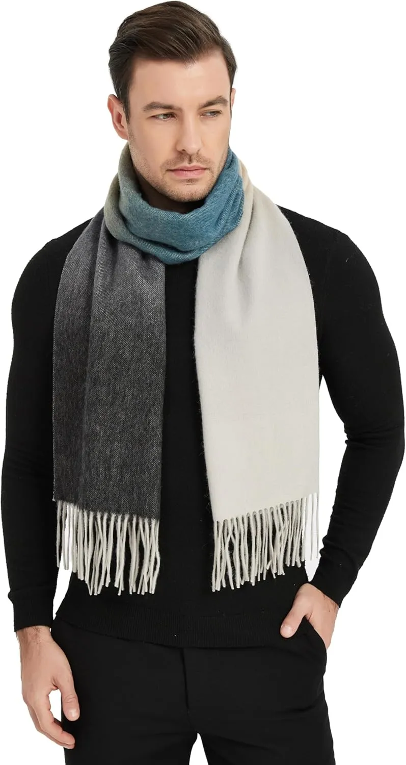 Novawo Mens Wool Scarf Warm and Soft Long Scarves Winter Stylish Scarves
