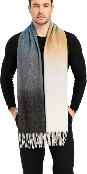 Novawo Mens Wool Scarf Warm and Soft Long Scarves Winter Stylish Scarves