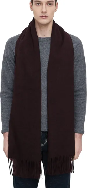 Novawo Mens Wool Scarf Warm and Soft Long Scarves Winter Stylish Scarves