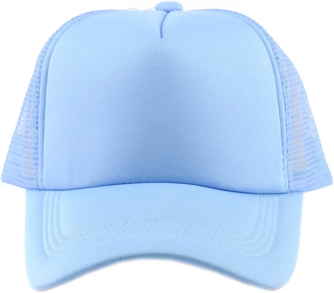 NYFASHION101 Blank Mesh Adjustable Snapback Cotton 6-Panel Trucker Hat Cap