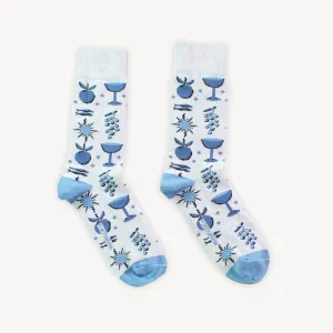 Pima Cotton Printed Socks