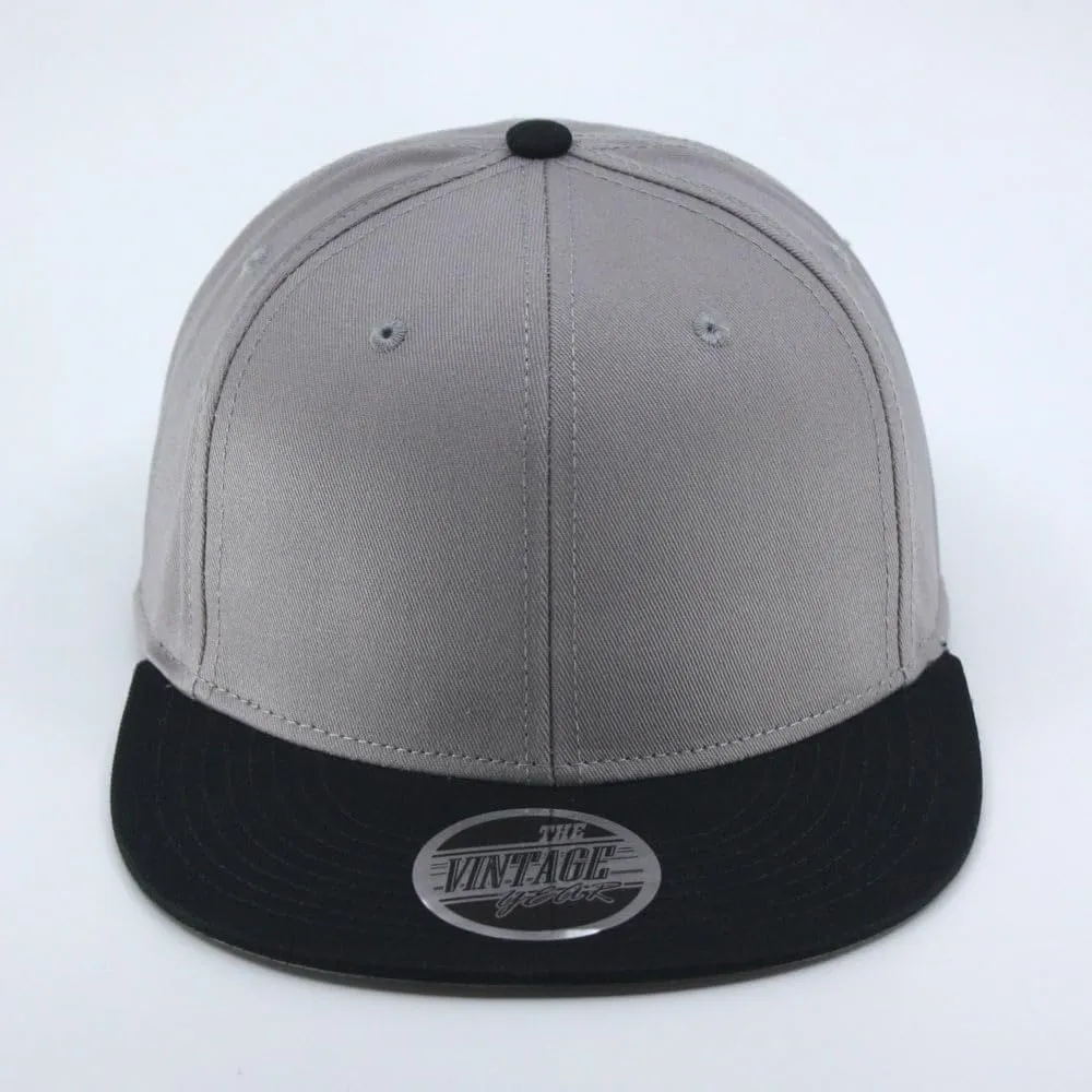 Premium Plain Cotton Twill Adjustable Flat Bill Snapback Hats Baseball Caps
