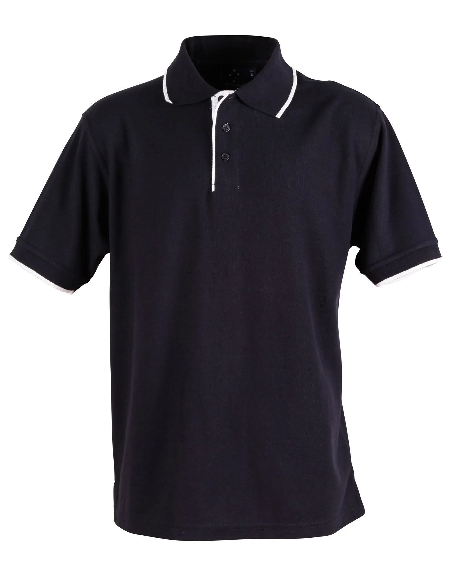 [PS08] Men's PolyCotton Contrast Pique Polo