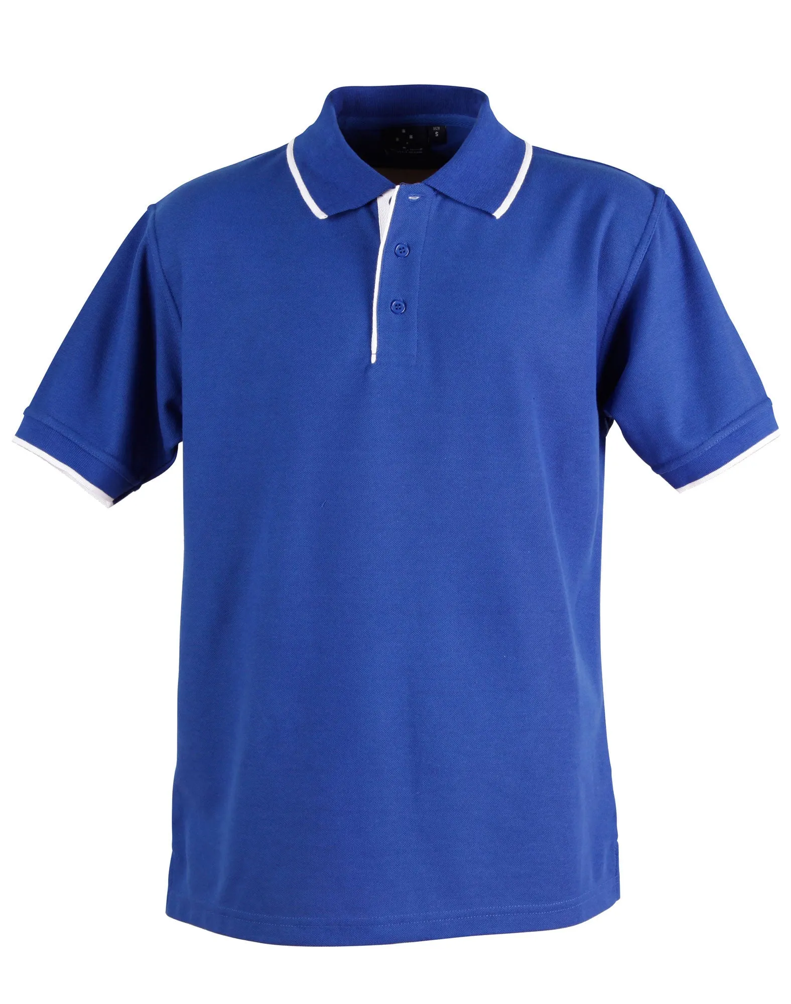 [PS08] Men's PolyCotton Contrast Pique Polo