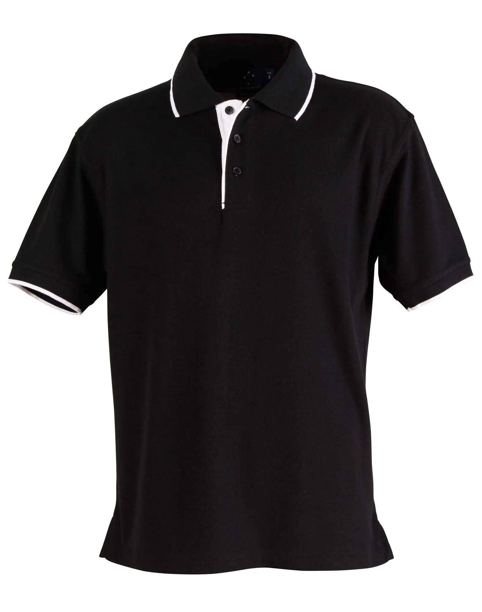 [PS08] Men's PolyCotton Contrast Pique Polo