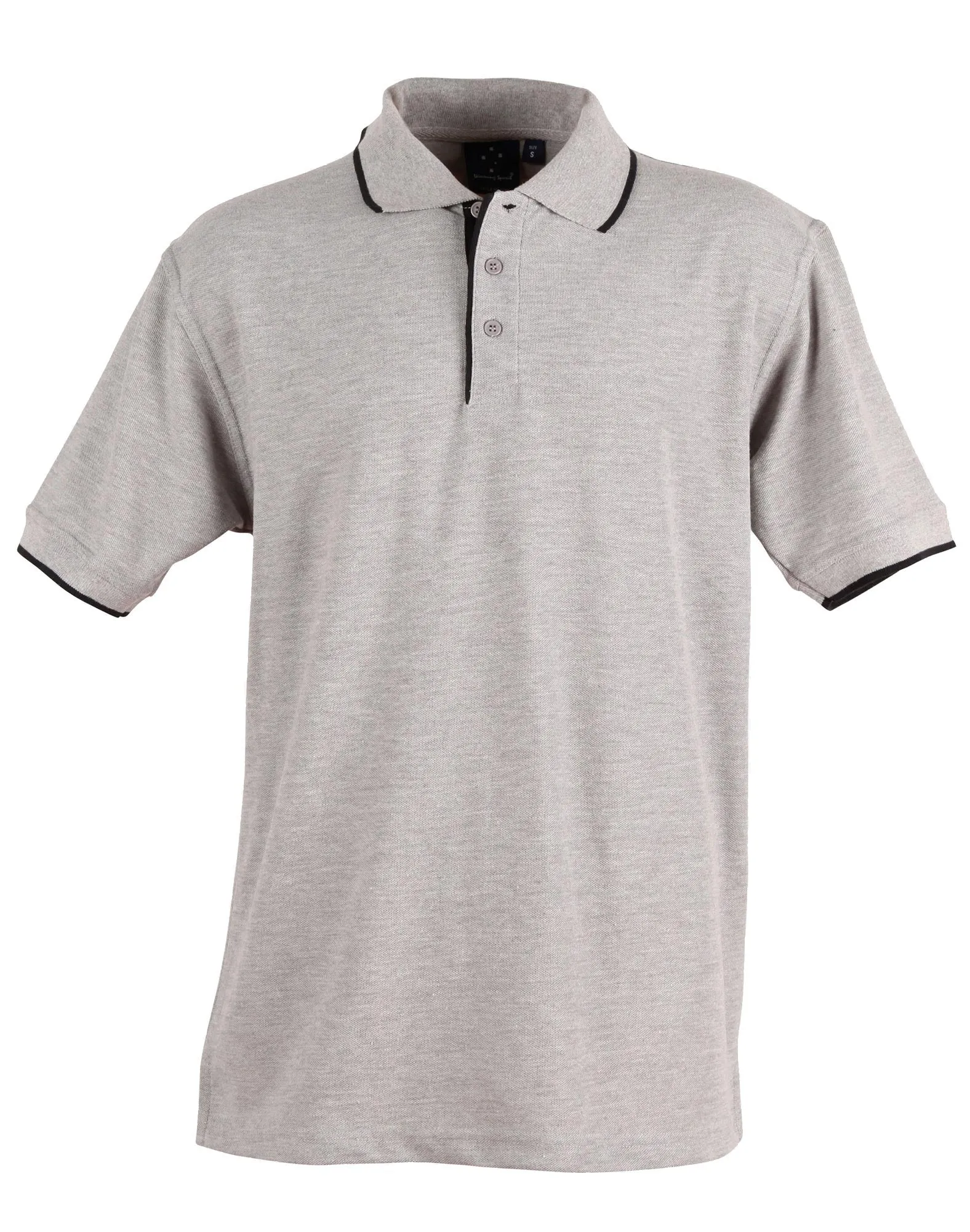 [PS08] Men's PolyCotton Contrast Pique Polo