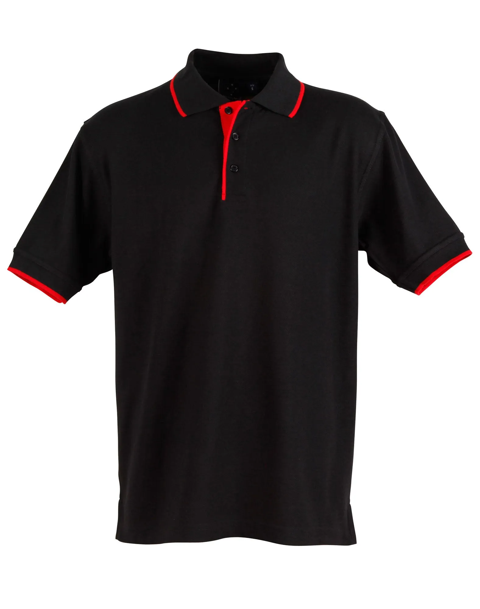 [PS08] Men's PolyCotton Contrast Pique Polo